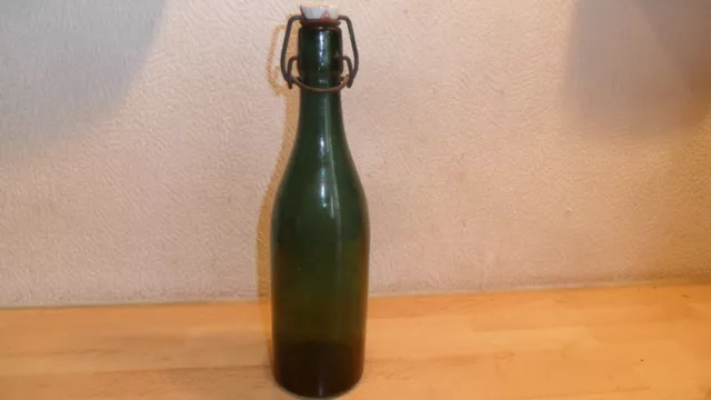 Alte Bierflasche Bügelverschluß  Grünglas Schwabenbräu ?? HN DIN  0,5 L