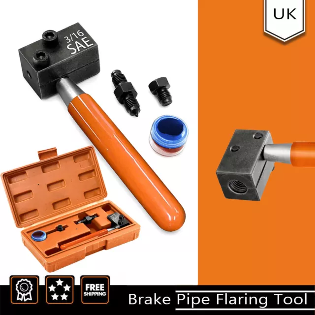 Professional Brake Pipe Flaring Tool 3/16" SAE Hand Held w/Case Double Flare kit