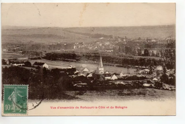 ROOCOURT LA COTE Haute Marne CPA 52 vue d'ensemble avec Bologne