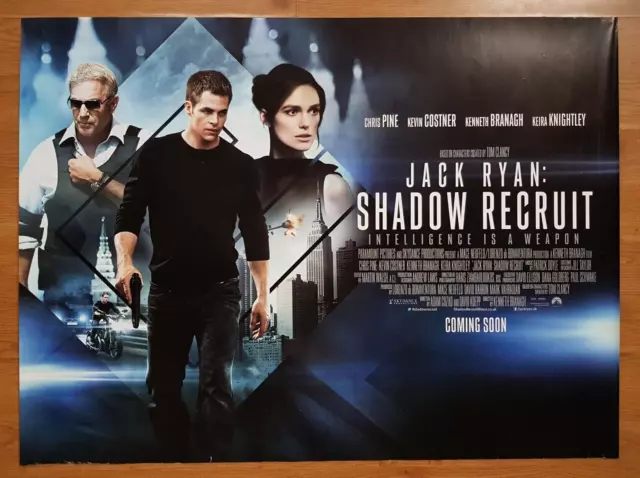 JACK RYAN: SHADOW RECRUIT (2014) Original Quad Cinema Poster CHRIS PINE