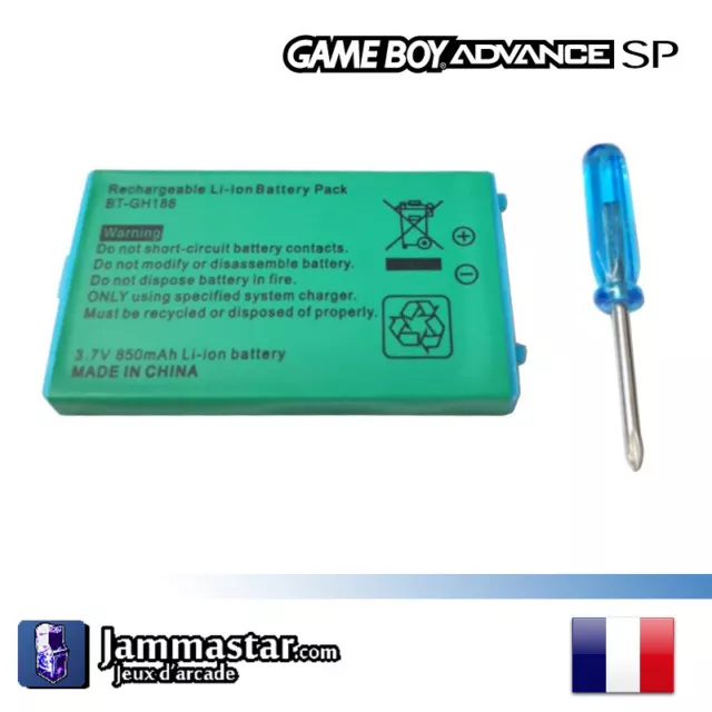 BATTERIE NINTENDO GAMEBOY Advance SP - GBA SP - 850 mah - 3,7 V - Battery  EUR 8,99 - PicClick IT