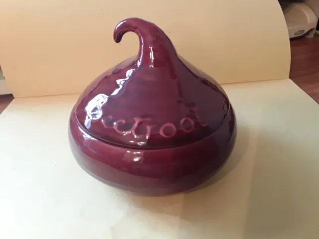 Vintage Sadler Style Beetroot Lidded Storage Jar Pot