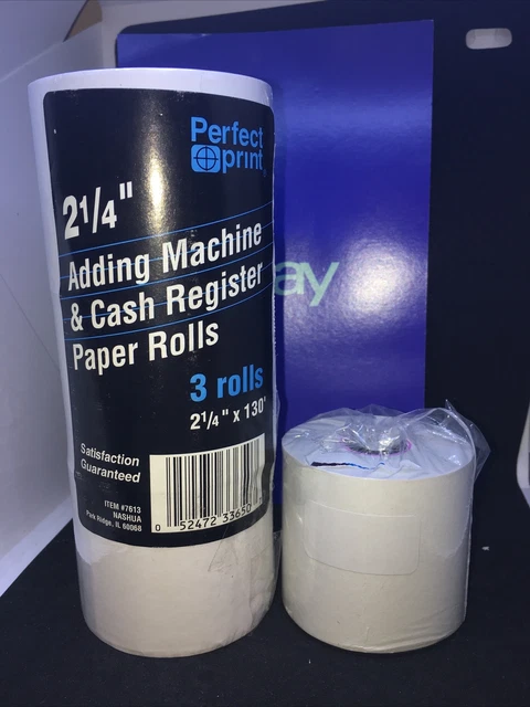 4 Rolls PERFECT PRINT Adding Machine Paper Rolls - 2 1/4" x 2 3/4 " x 130' NEW