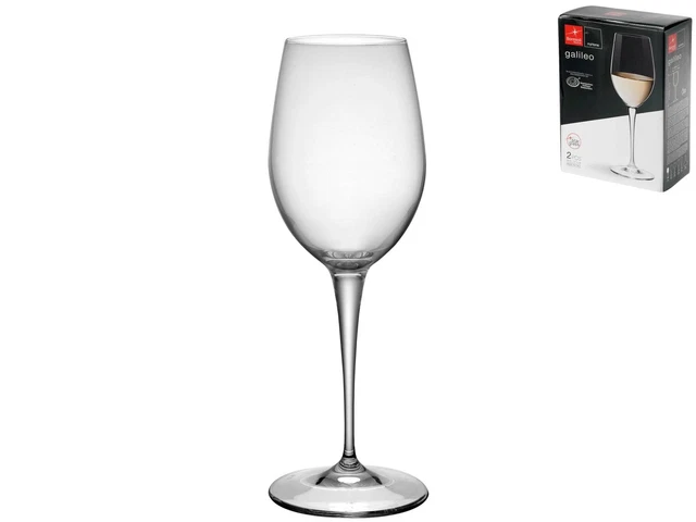 Confezione 2 Calici In Vetro Galileo Vino Bianco cl 33 Trasparente Bormioli