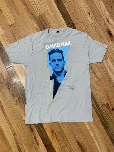 DAVID NAIL TEE MENS Size Large Graphic Shirt Concert Autographed T-shirt