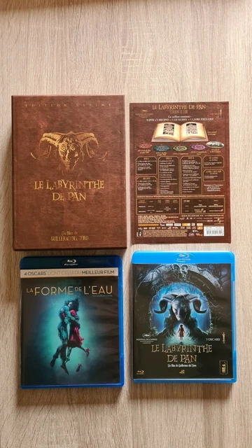 Lot:coffret collector le labyrinthe de pan:la forme de l'eau:guillermo del toro