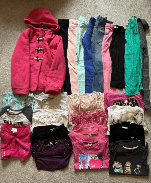 Girls Clothes Bundle 9-10 M&S Next Unicorn Bunny - Hoodie, Dress, Jeans, Jumper