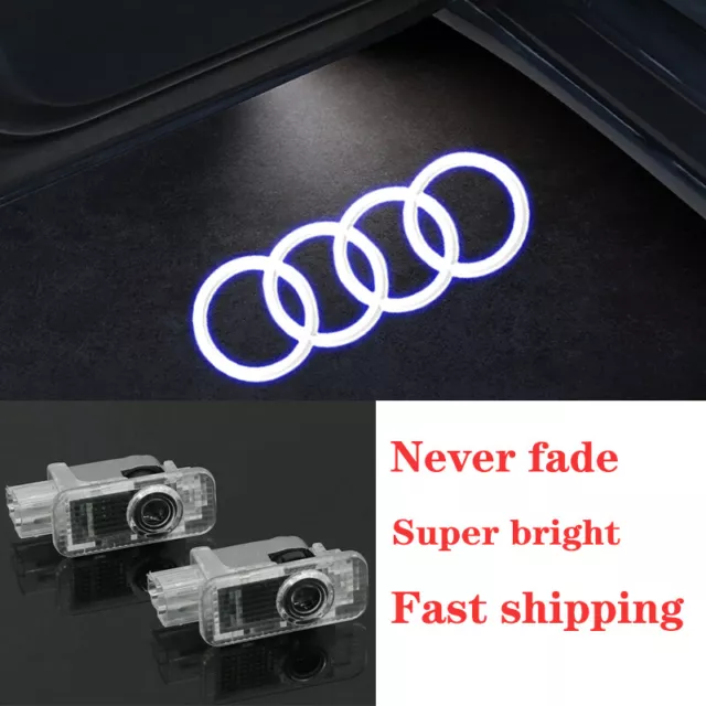 2X CAR LED 3D Door Puddle Welcome Courtesy Shadow Lights For Audi RS3 A4 A6  SQ5 $32.89 - PicClick AU