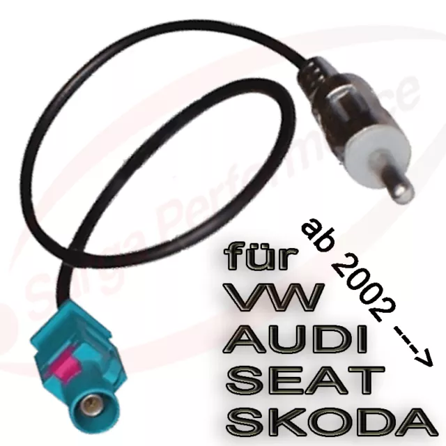 Autoradio Fakra Antennen Adapter auf ISO DIN Stecker für VW Skoda Seat Audi Fiat