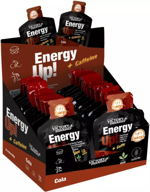 VICTORY ENDURANCE Energy Up Gel Cafeína Sabor Cola, con cafeína, con plus de s