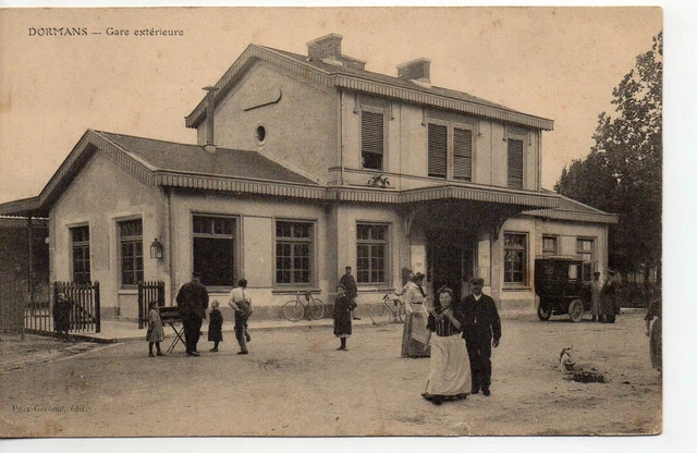 DORMANS - Marne - CPA 51 - vue exterieure de la gare - 2