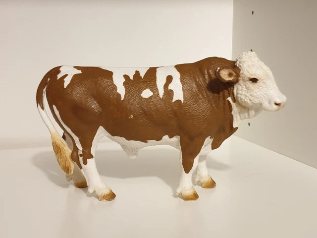 Schleich 13642 Fleckvieh-Kalb – Detailgetreue Bauernhof-Figur, Ca. 7,2 Cm Groß