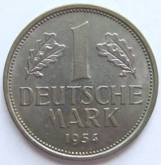 Moneta Rfg 1 Tedesco Marchi 1954 D IN Extremely fine/Brillant uncirculated