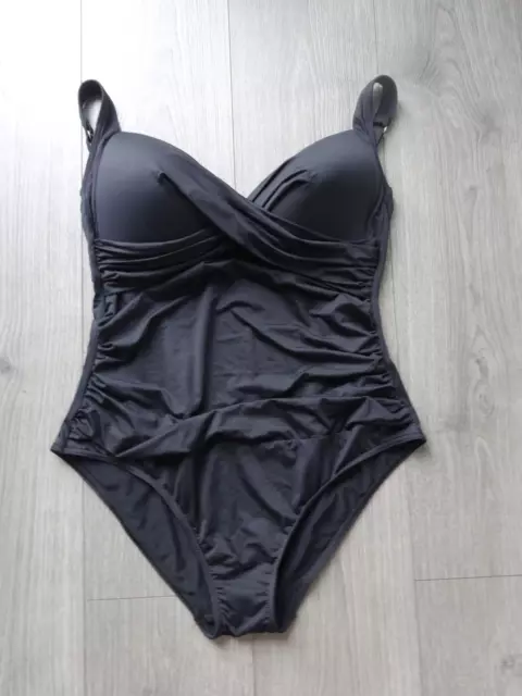 Bnwot -M&S Marks & Spencer Black Magic Shaping Swimming Costume Size 18