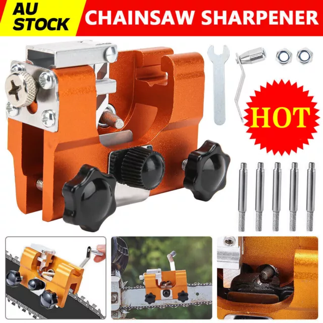 Electric Chainsaw Sharpener Jig Sharpening Crank Chain Saws Tool Easy & Portable