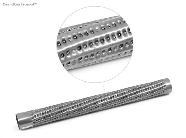 Fox Edelstahl Perforiertes Rohr Ø 45mm mit aufgestellten Löchern Laenge 450mm