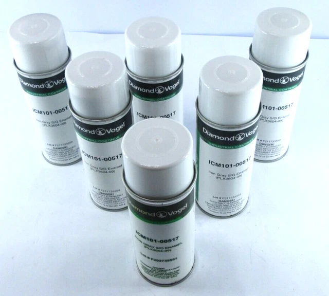 ** 6 Cans ** Tennant & Nobles - Diamond Vogel - Iron Gray Enamel - Icm101-00517