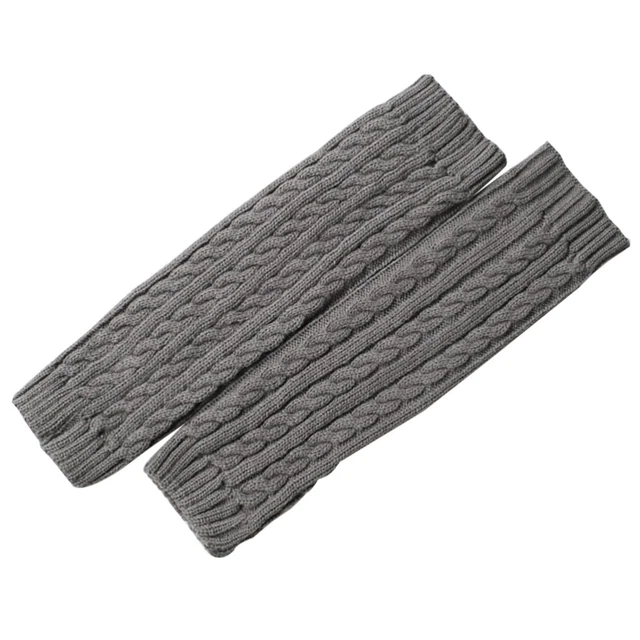 Scaldagambe Unisex Cavi Lavorati a Maglia Calze Uncinetto Ginocchio Alto Cavo Maglia