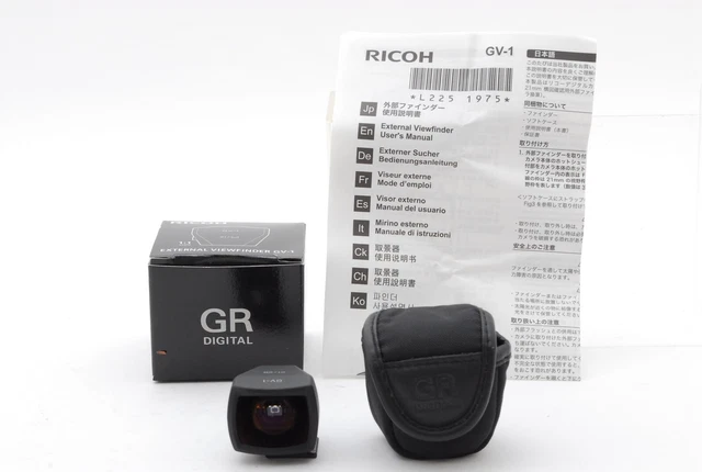 [Mint w/Case] Ricoh GV-1 External Viewfinder 21mm 28mm Wide Angle for GR #1004