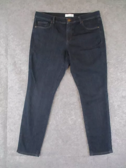 LOFT Jeans Womens 12P PETITE Blue Denim Modern Skinny Mid Rise Dark Wash 34x27
