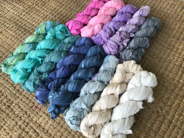 100gm Chiffon ribbon yarn Weaving Knitting Crochet Fiber crafts Jewelry (55 yds)