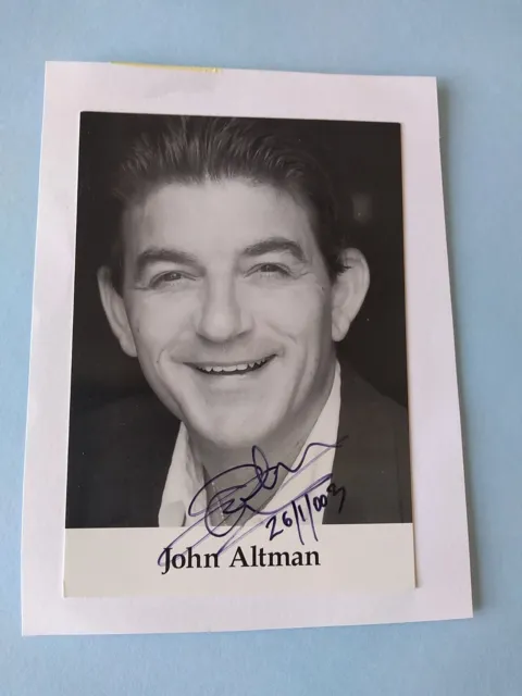 2 x john altman hand signed autographs 14 X 10 cm double sided EastEnders