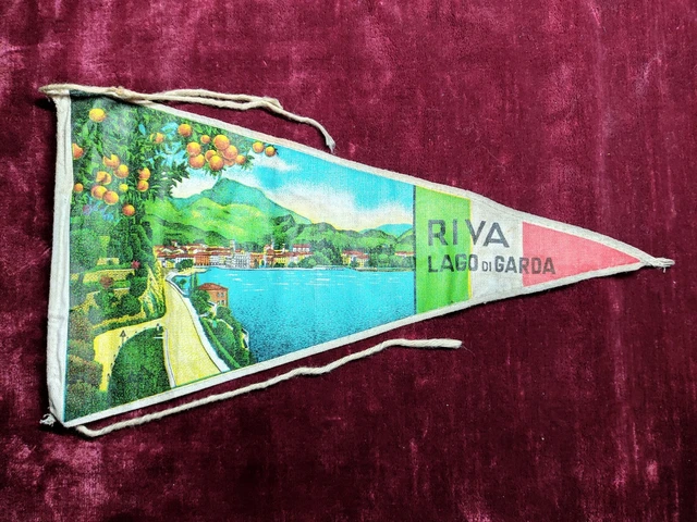 Bandierina 1950 Raduno Vespistico Vespa Club d'Italia Riva Lago Di GardaPiaggio