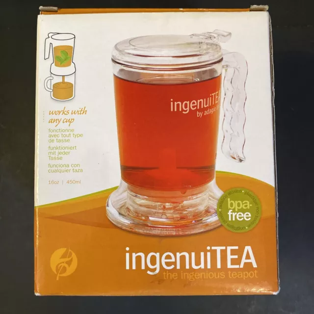 Adagio Teas IngenuiTEA the Ingenious Teapot Loose Tea Made Easy 16 oz New In Box