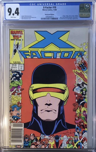 X Factor #10 cgc 9.4 ( 1986 ) Newsstand Edition!