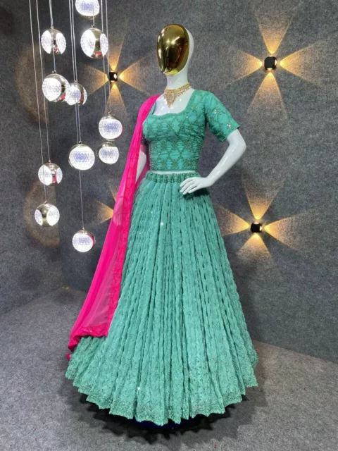 Indian Bridal Lehenga Wedding Pakistani Heavy Party Designer Sari Lengha Choli