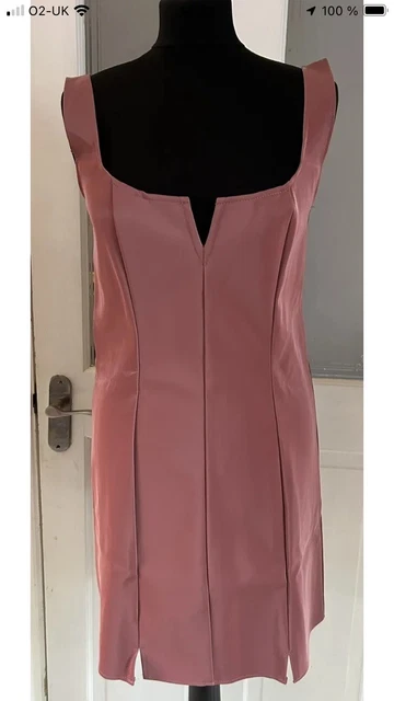 Pink pvc hotsell dress missguided
