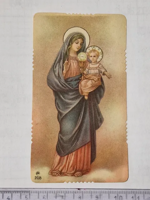 Santino Holy Card fustellato Madonna col Bambino AR2035 ZA1041 ^