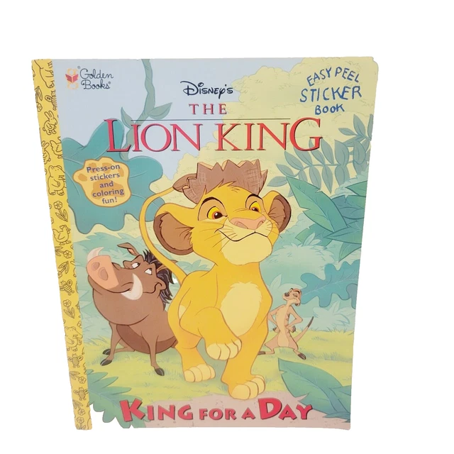 VINTAGE RARE GOLDEN Books Disney's The Lion King Coloring Sticker BOOK