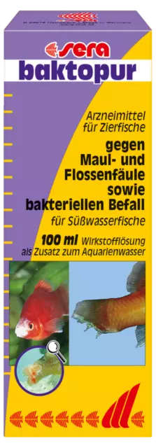 sera baktopur 100ml bakterielle Infektionen Arzneimittel gegen Maul Flossenfäule