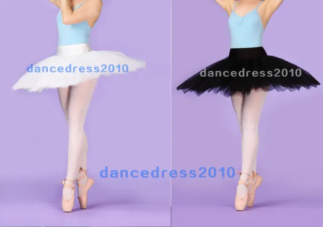 New Adult Professional Ballet Tutu Hard Organdy Platter Skirt Dance Dress 2Color