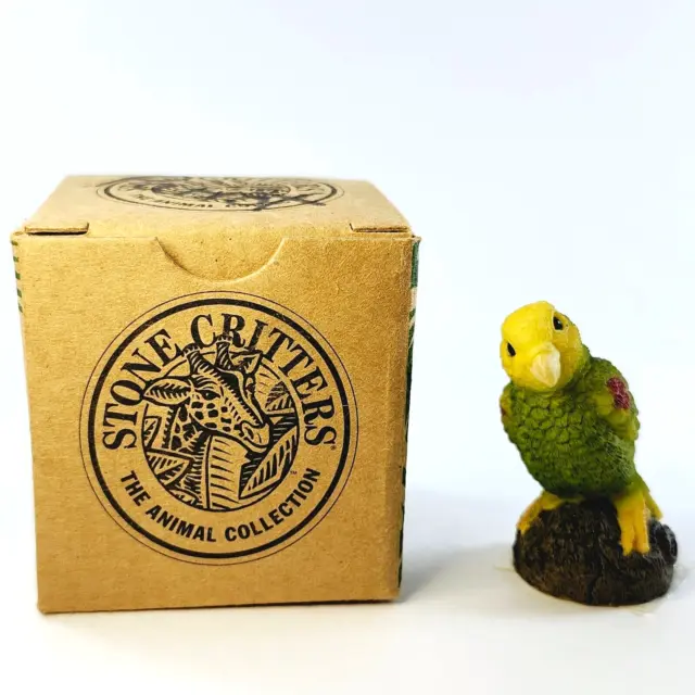 Stone Critters Littles Amazon Parrot Figurine SCL-189 The Animal Collection 1998