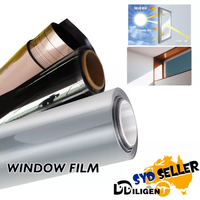 Solar UV Blocking Window Film One Way Glass Mirror Tints Energy Cost Reduction