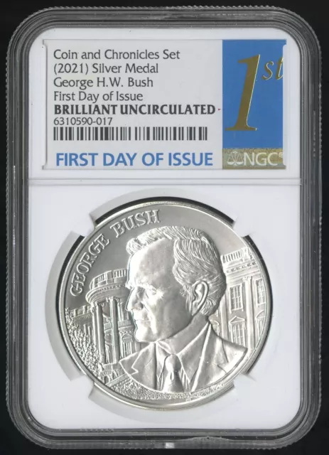 US Coin 2021 George Bush Silver Dollar NGC BU NO RESERVE!