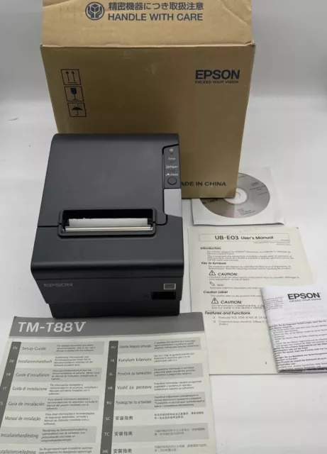 Epson TM-T88V M244A USB / Serial Thermal POS Receipt Printer w/ Power Supply