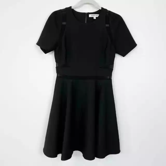 Elizabeth And James Andi Dress Short Sleeve Fit & Flare Black Women's 4