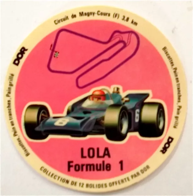 Werbe-Aufkleber LOLA Magny-Cours Frankreich Ford F1 Formel Eins 70er Motorsport