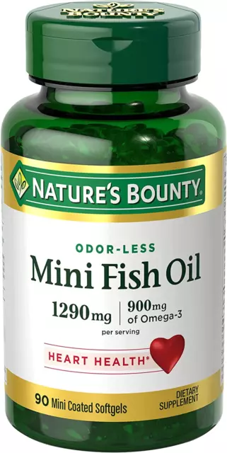 Nature’S Bounty Mini Fish Oil Softgels 1290 Mg, Omega-3, Supports Heart Health,