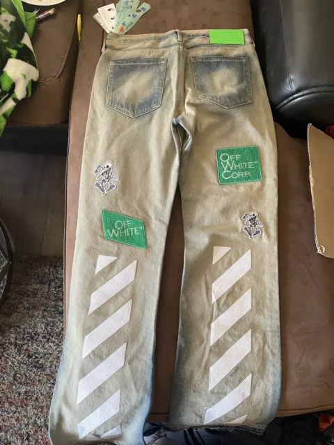 Off-White Diag All-Over Patterned Jeans Men’s - XL 3