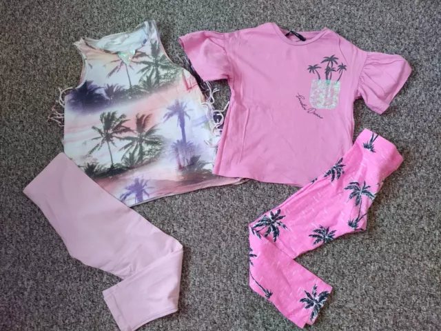 Girls Outfits Bundle Next/George Tops & Matalan/Primark Leggings 5-6 Years