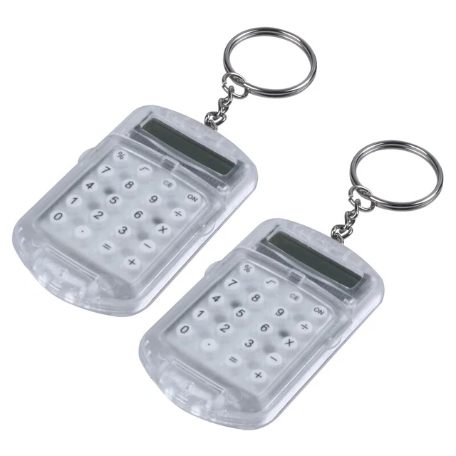 2X Clair Blanc Plastique Boitier 8 Chiffres Electronique  Calculatrice avec1472