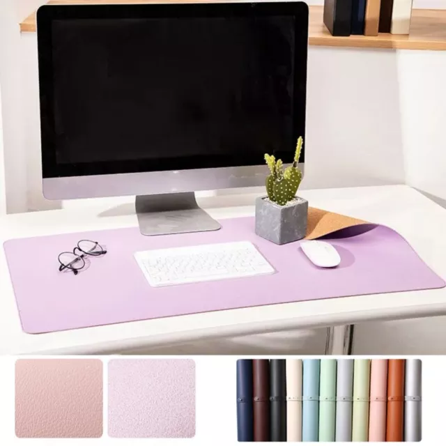 Waterproof PU Mouse Pad PU Leather Keyboard Mousepad Desk Protector Mat  Office