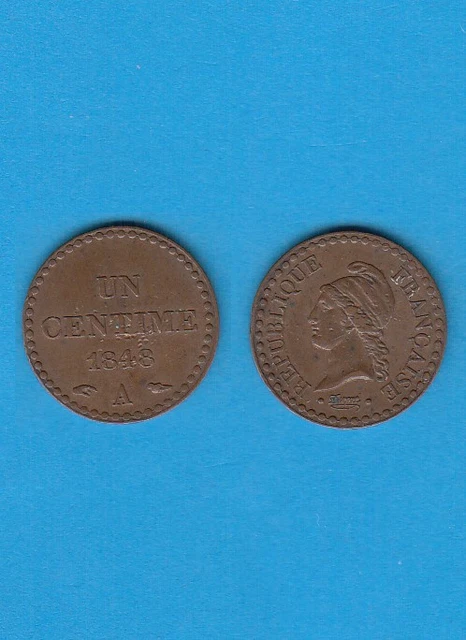 Deuxième République   1 centime type Dupré 1848  Paris