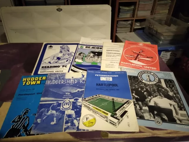 Hartlepool United Away Football Programmes x 11 Various 1970's All Listed Lot 1