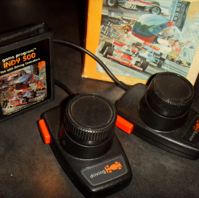 Is the non-classic Atari logo on the Indy 500 driving controller a replacement