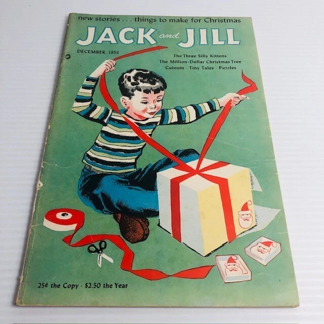 JACK AND JILL Magazine December 1953 Complete With Uncut Santa Paper